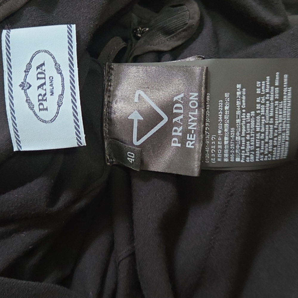 PRADA WOOL RE-NYLON BLACK FIT AND FLARE, MINI DRESS, SIZE ITALY 40 - Picture 10 of 16